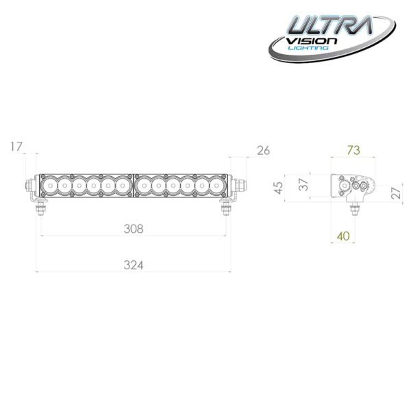 Raptor 60 LED 14.5″ Light Bar - Image 2